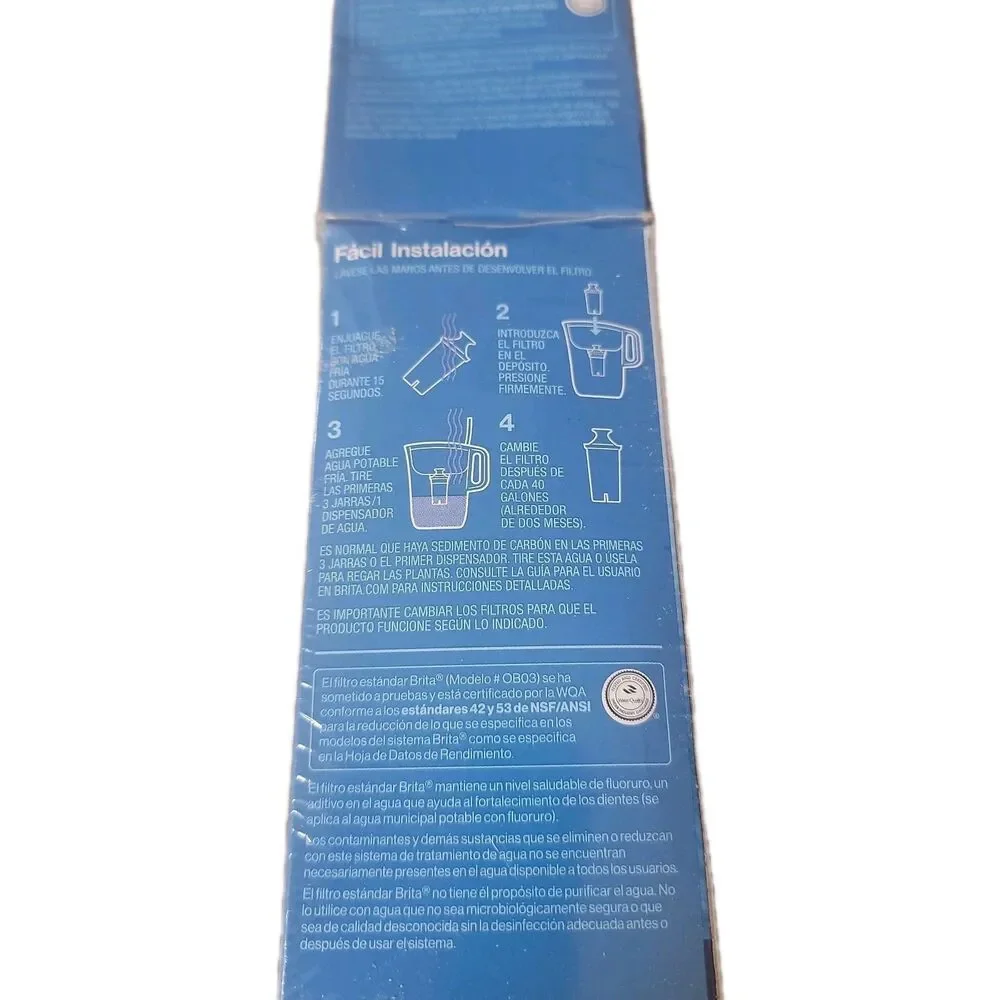 Authentic Brita OB03 Pitcher Replacement Filters - 8 Pack  New/Sealed